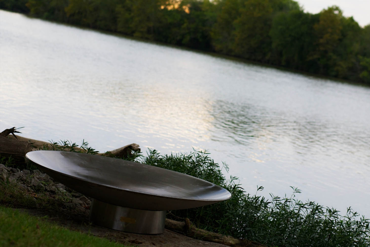 Fire Pit Art Bella Vita 58.5" Wood Burning - Stainless Steel