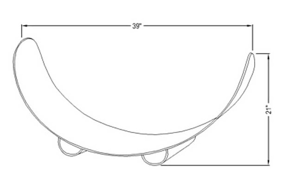 Fire Pit Art Crescent Log Rack - Steel