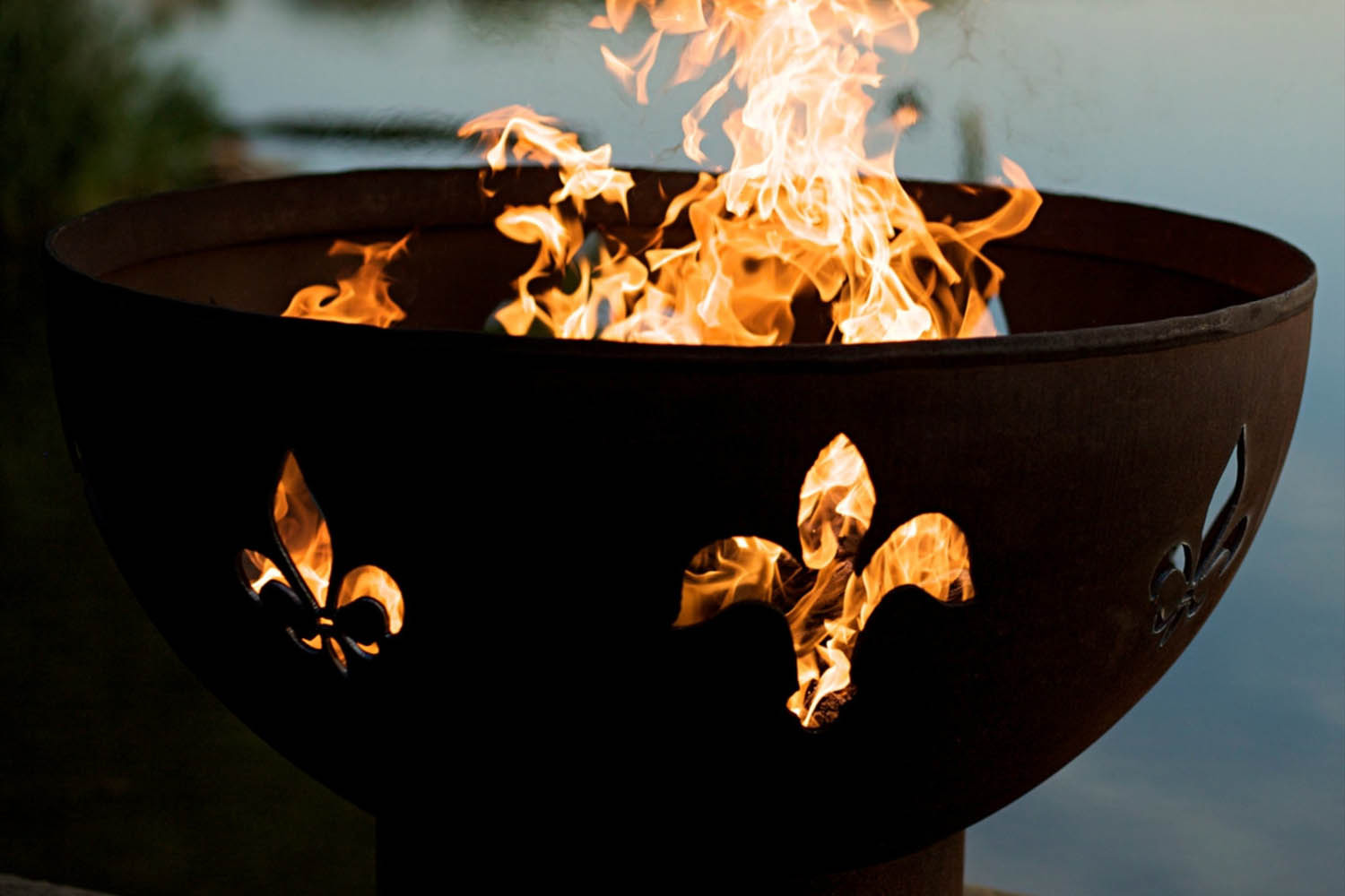 Fire Pit Art - Fleur De Lis Wood Burning