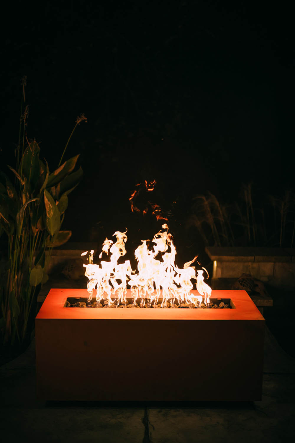 Fire Pit Art Linear 72" Natural Gas - Match Lit - Textured Black