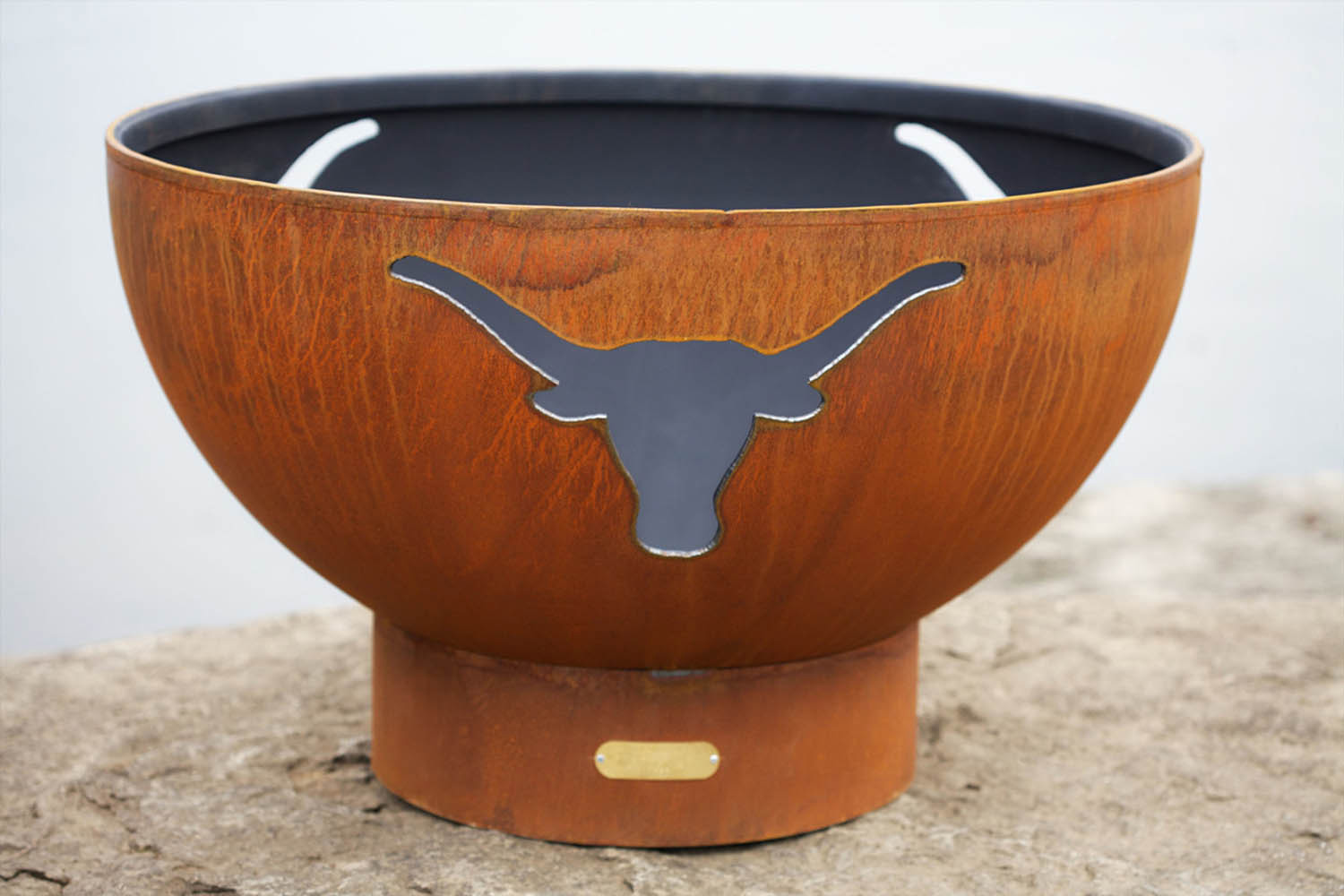 Fire Pit Art Longhorn Wood Burning - Iron Oxide Patina