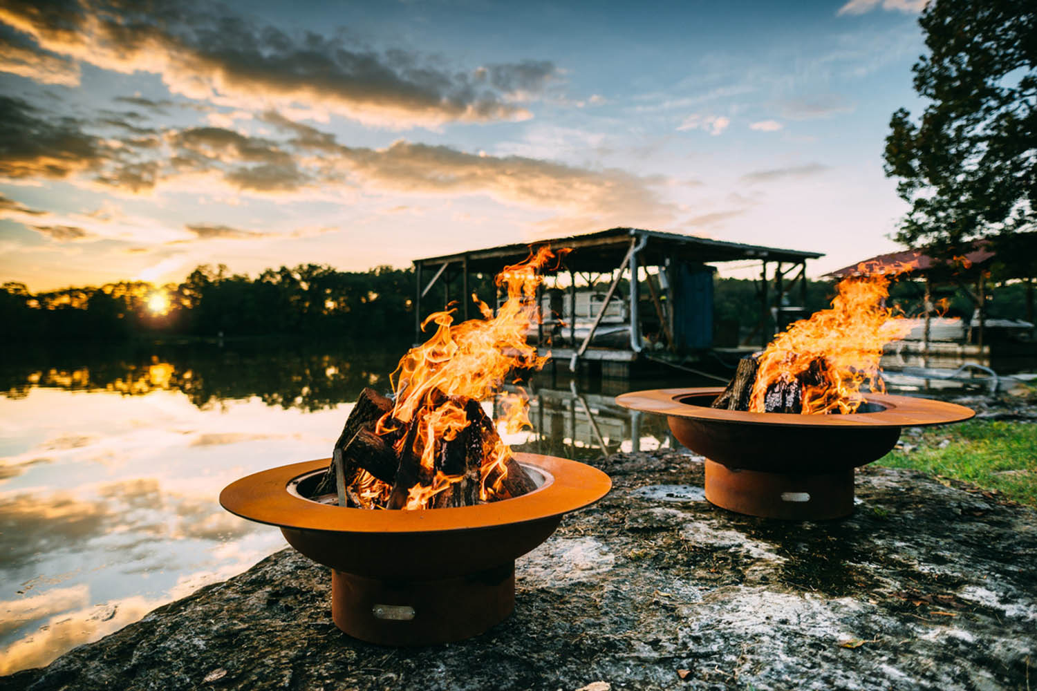 Fire Pit Art Magnum Natural Gas - Match Lit - Mojave