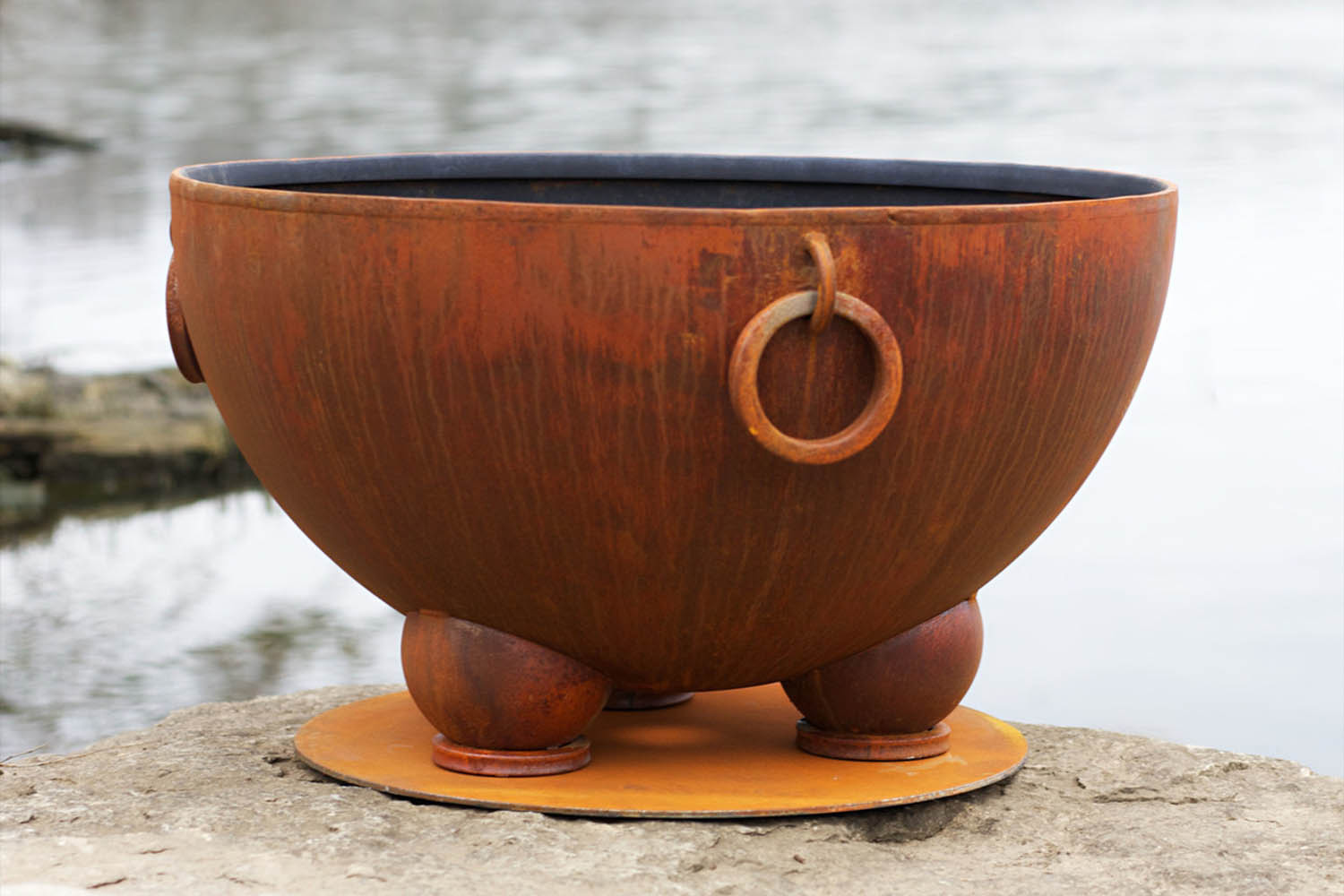 Fire Pit Art Nepal Wood Burning - Iron Oxide Patina