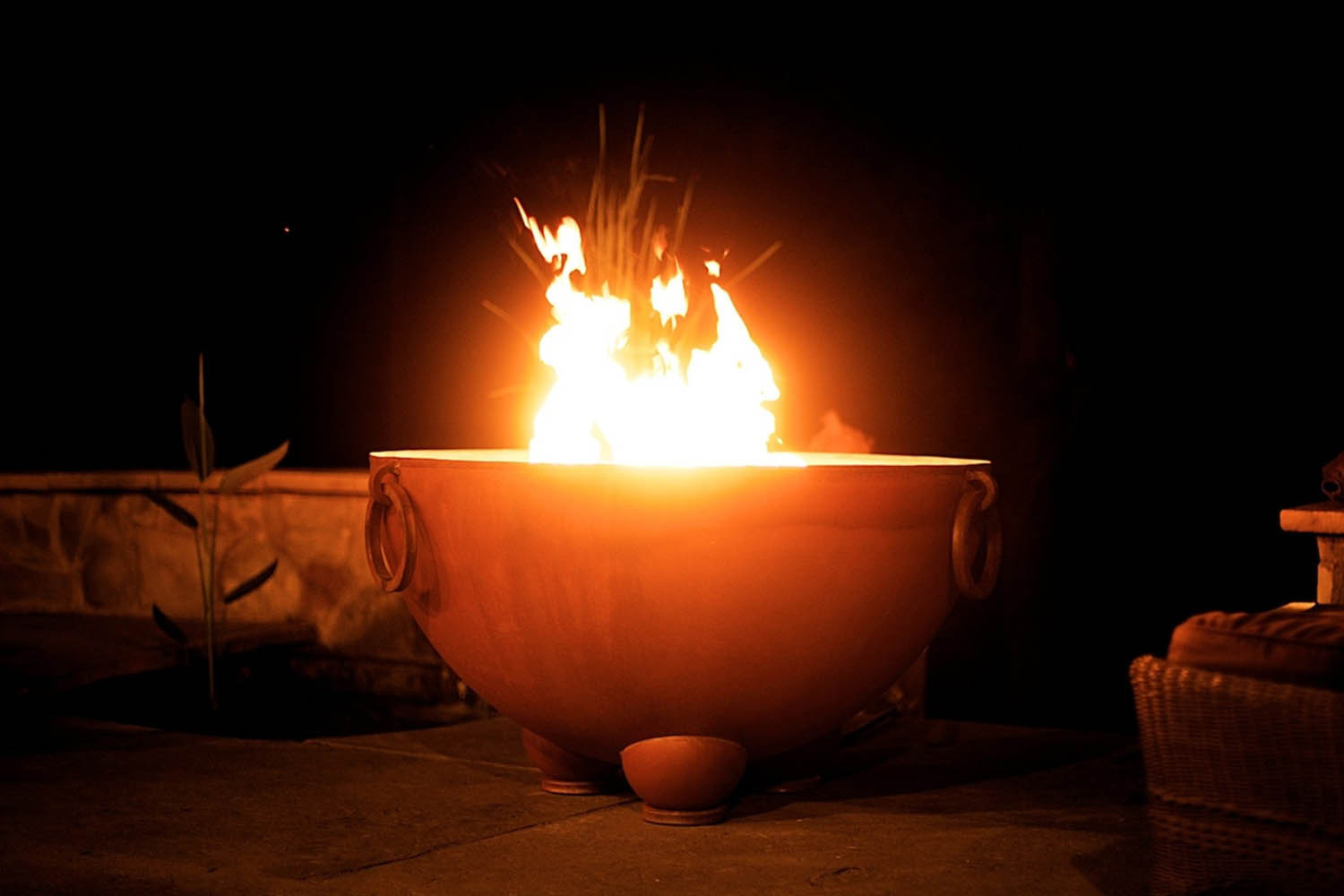Fire Pit Art Nepal Wood Burning - Iron Oxide Patina