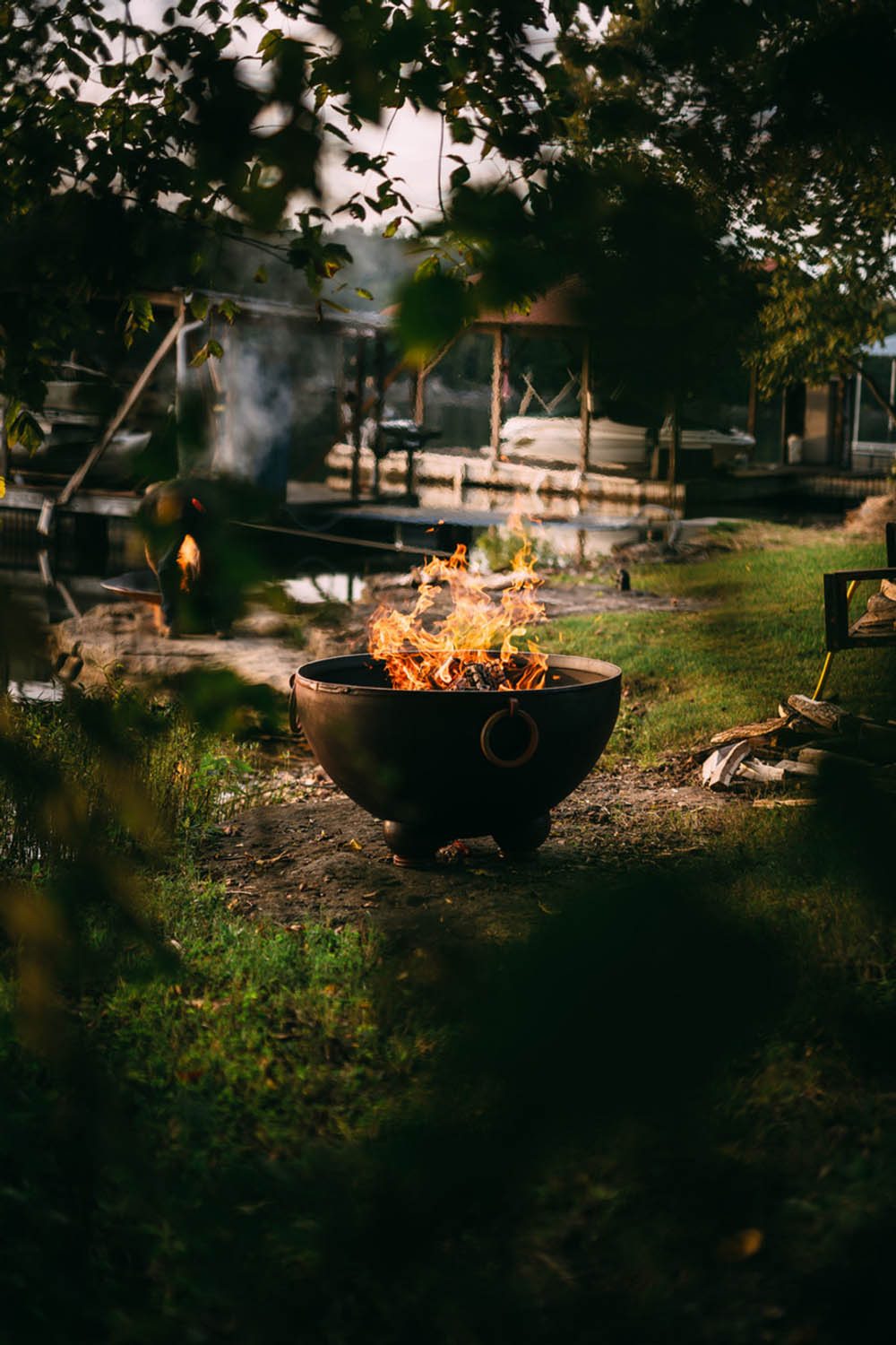 Fire Pit Art Nepal Wood Burning - Iron Oxide Patina