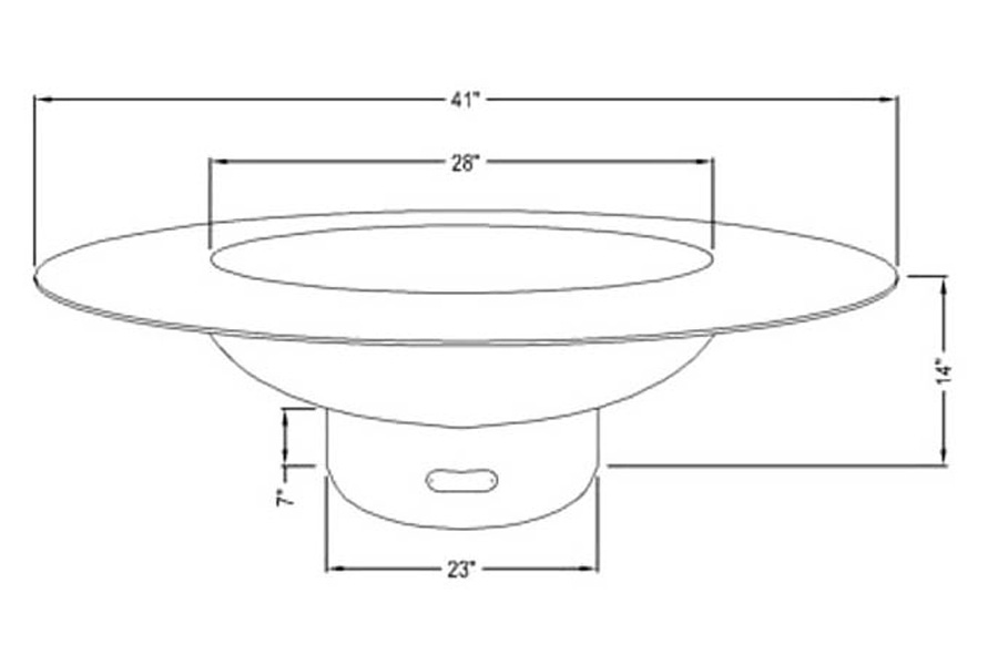 Fire Pit Art Saturn with Lid Liquid Propane - All Weather Electronic Ignition AWEIS - Bronze