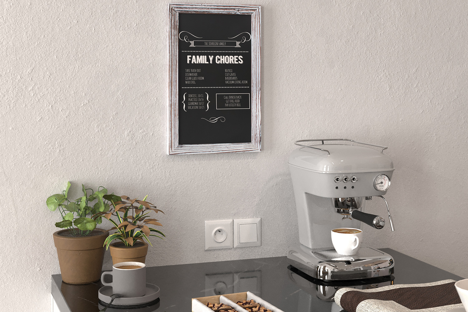 BLNK - Canterbury Wall Mount Magnetic Chalkboard Sign Set of 10