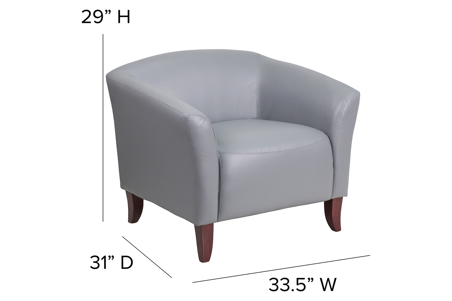 BLNK HERCULES Imperial Series LeatherSoft Chair - Gray