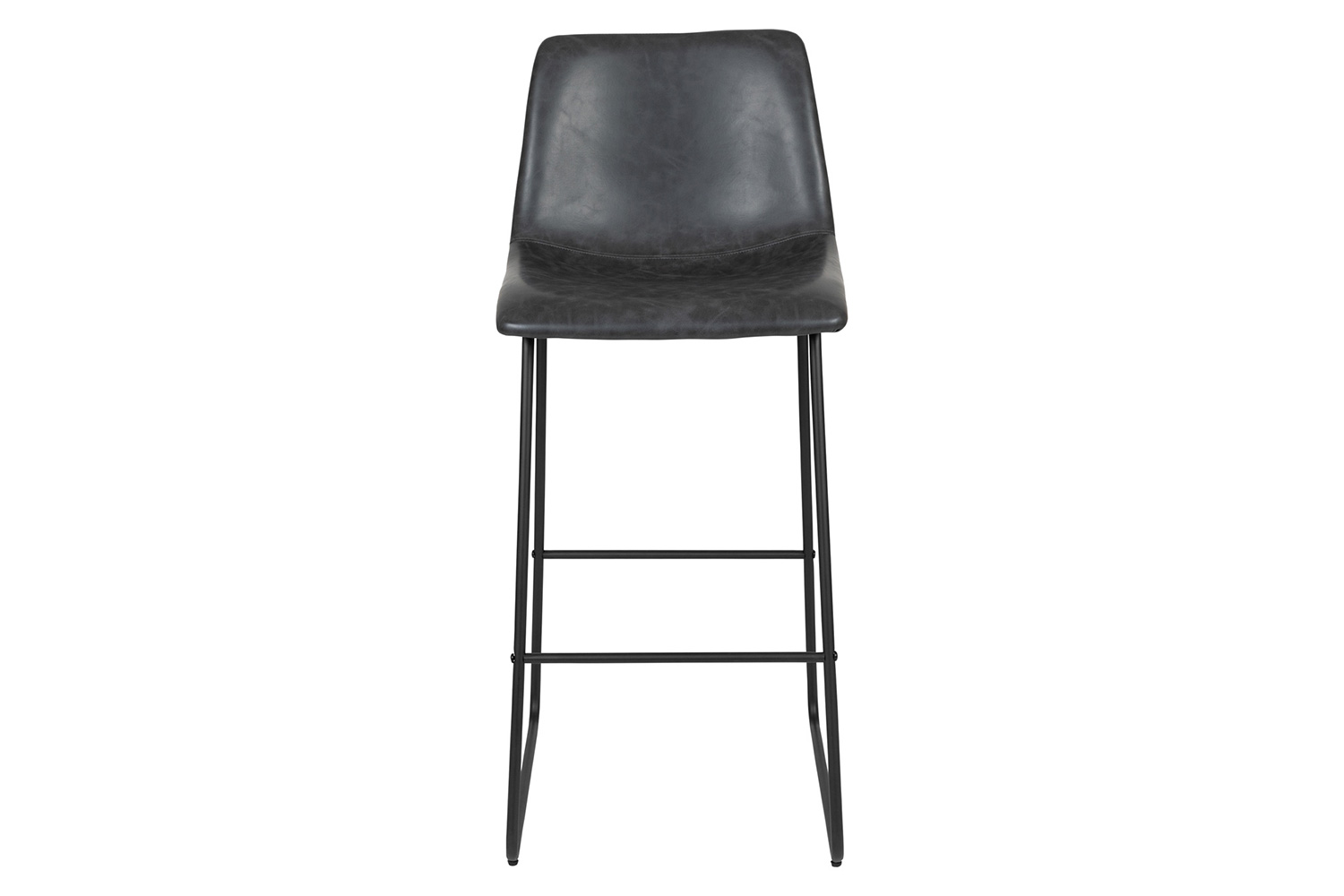 BLNK Reagan Commercial LeatherSoft Bar Height Bar Stools Set of 2 - Gray