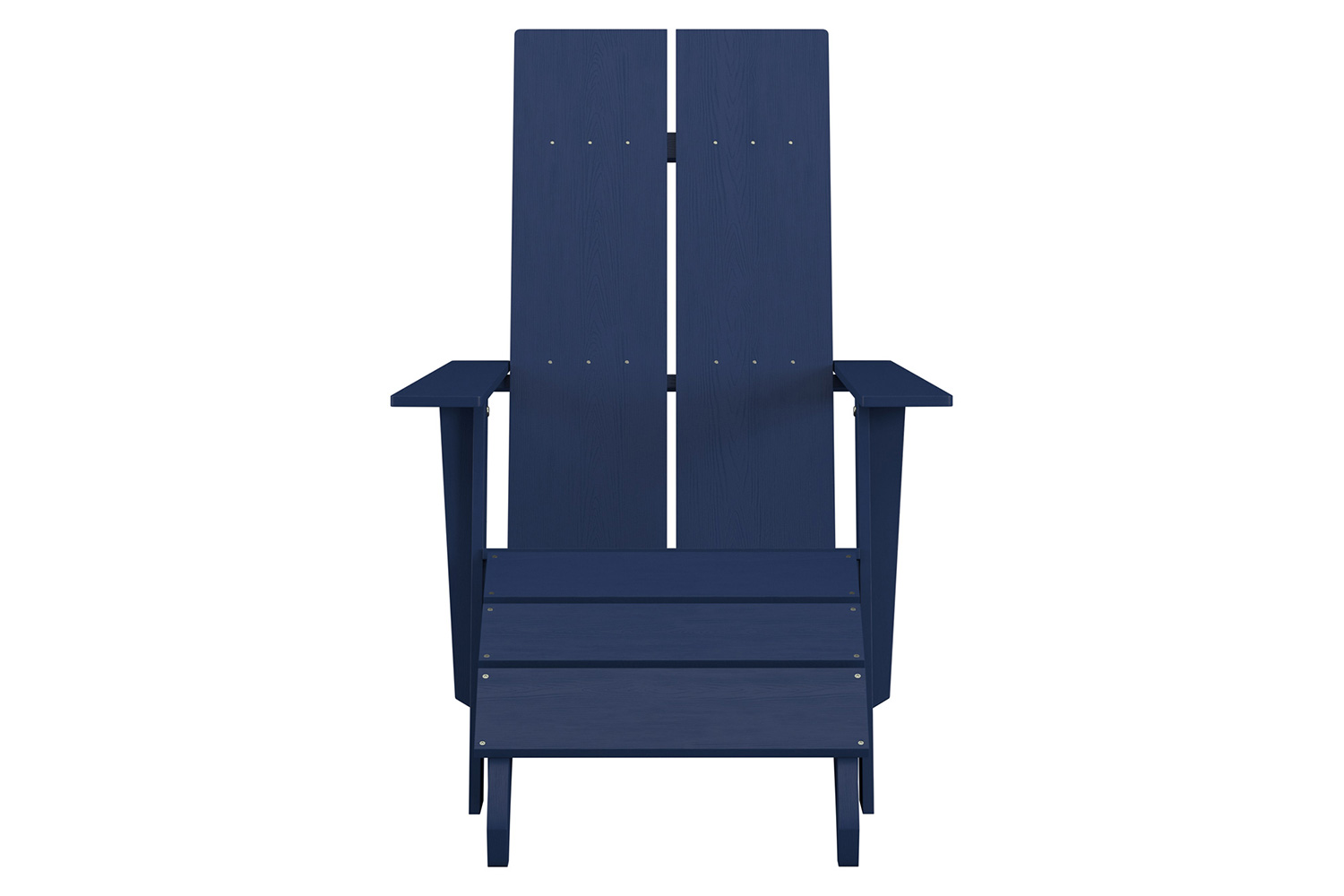 BLNK Sawyer All-Weather Poly Resin Wood Adirondack Chairs with Foot Rests Set of 2 - Navy