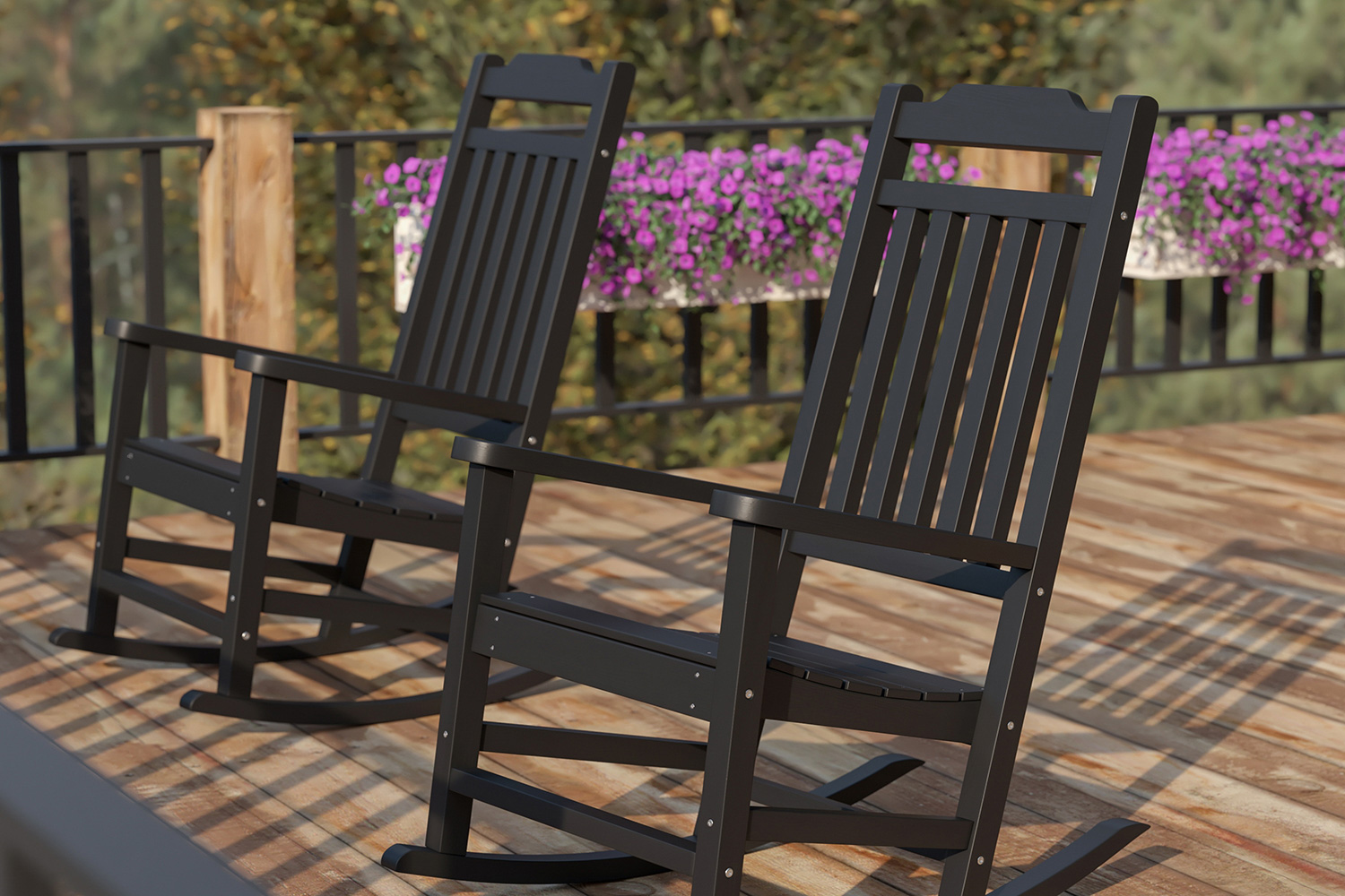 BLNK - Winston All-Weather Faux Wood Rocking Chair Set of 2