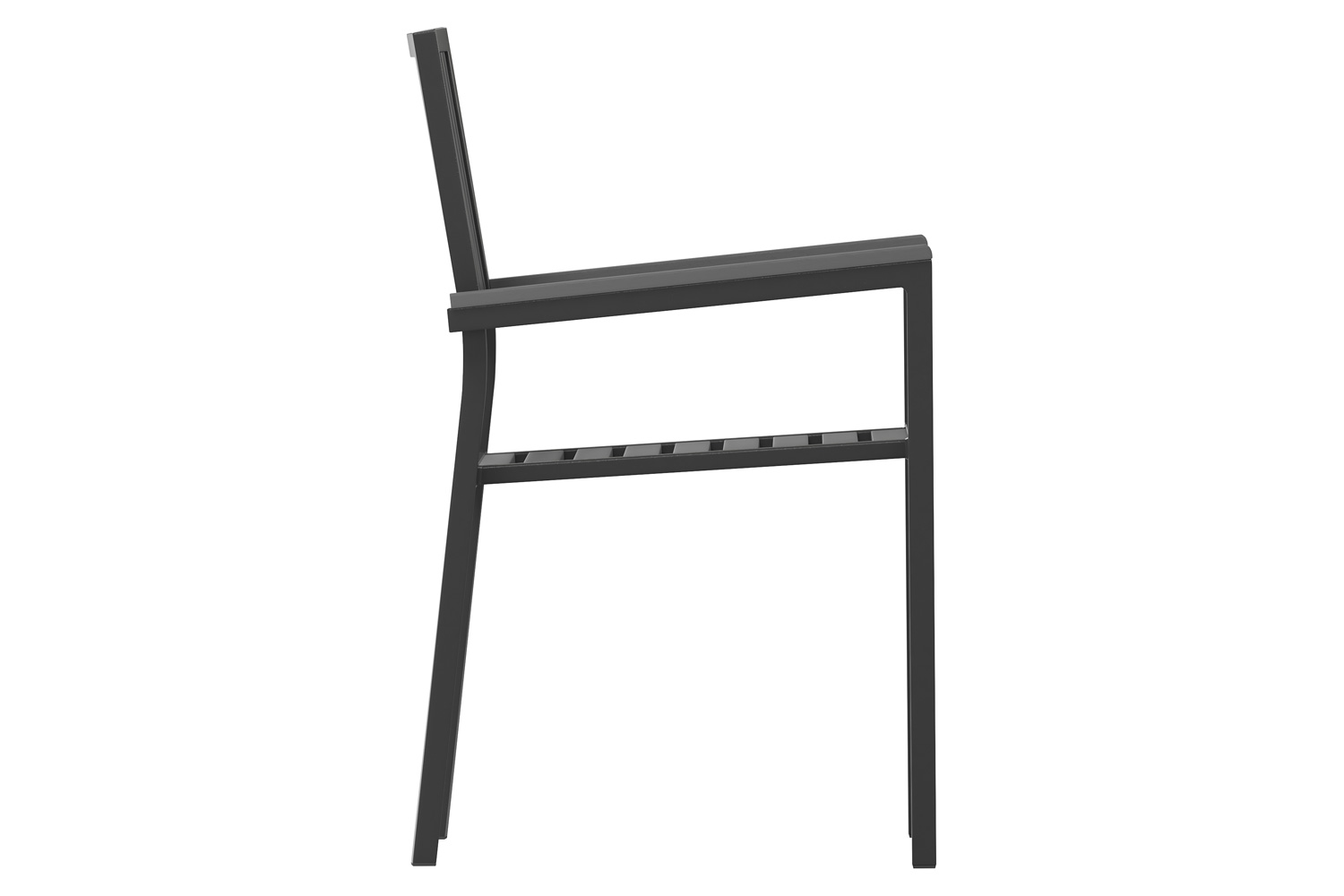 BLNK - Harris Commercial Indoor-Outdoor Stacking Club Chairs with Black Poly Resin Slatted Backs and Seats Set of 2