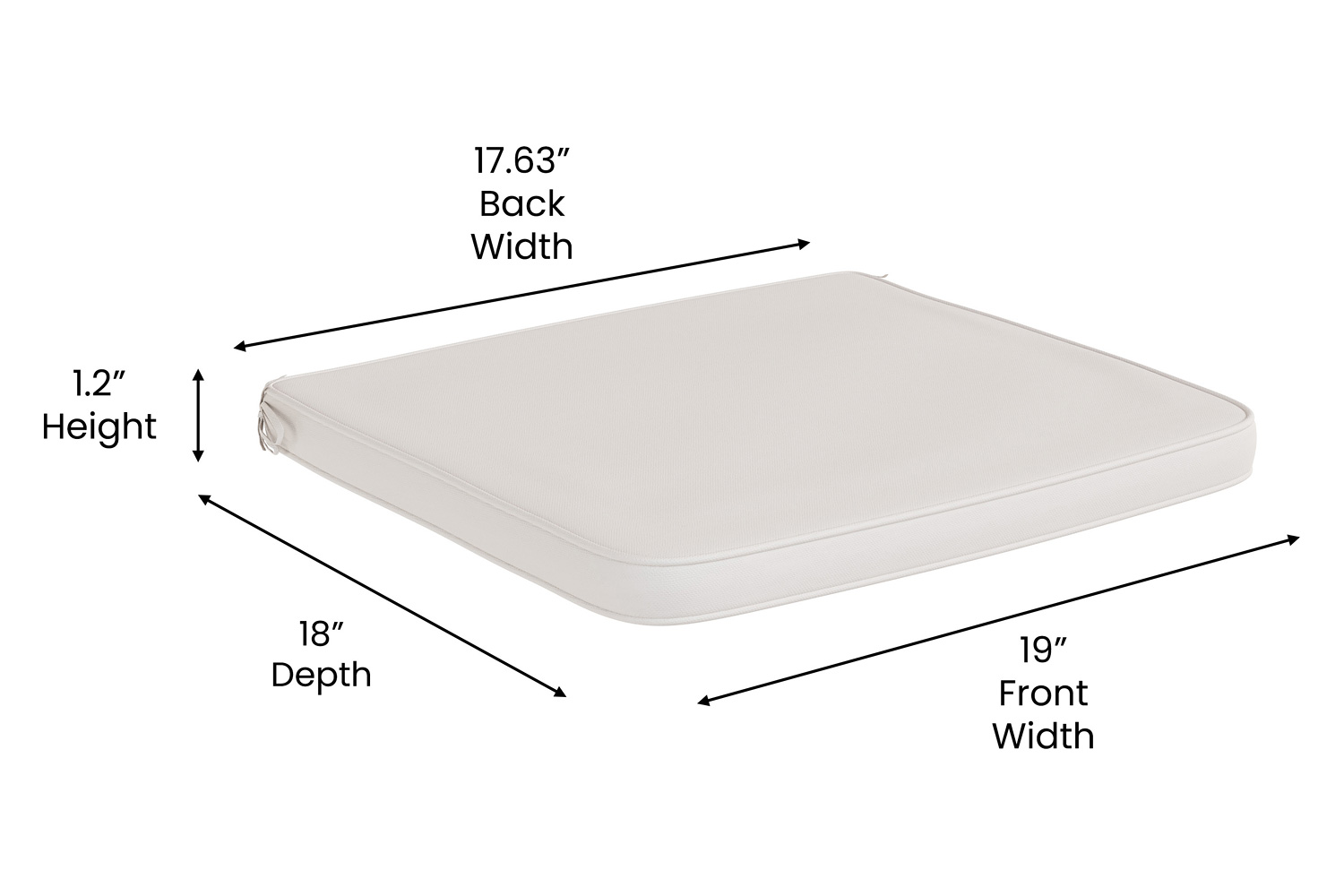 BLNK McIntosh Outdoor Patio Chair Cushion Set of 2 - Cream