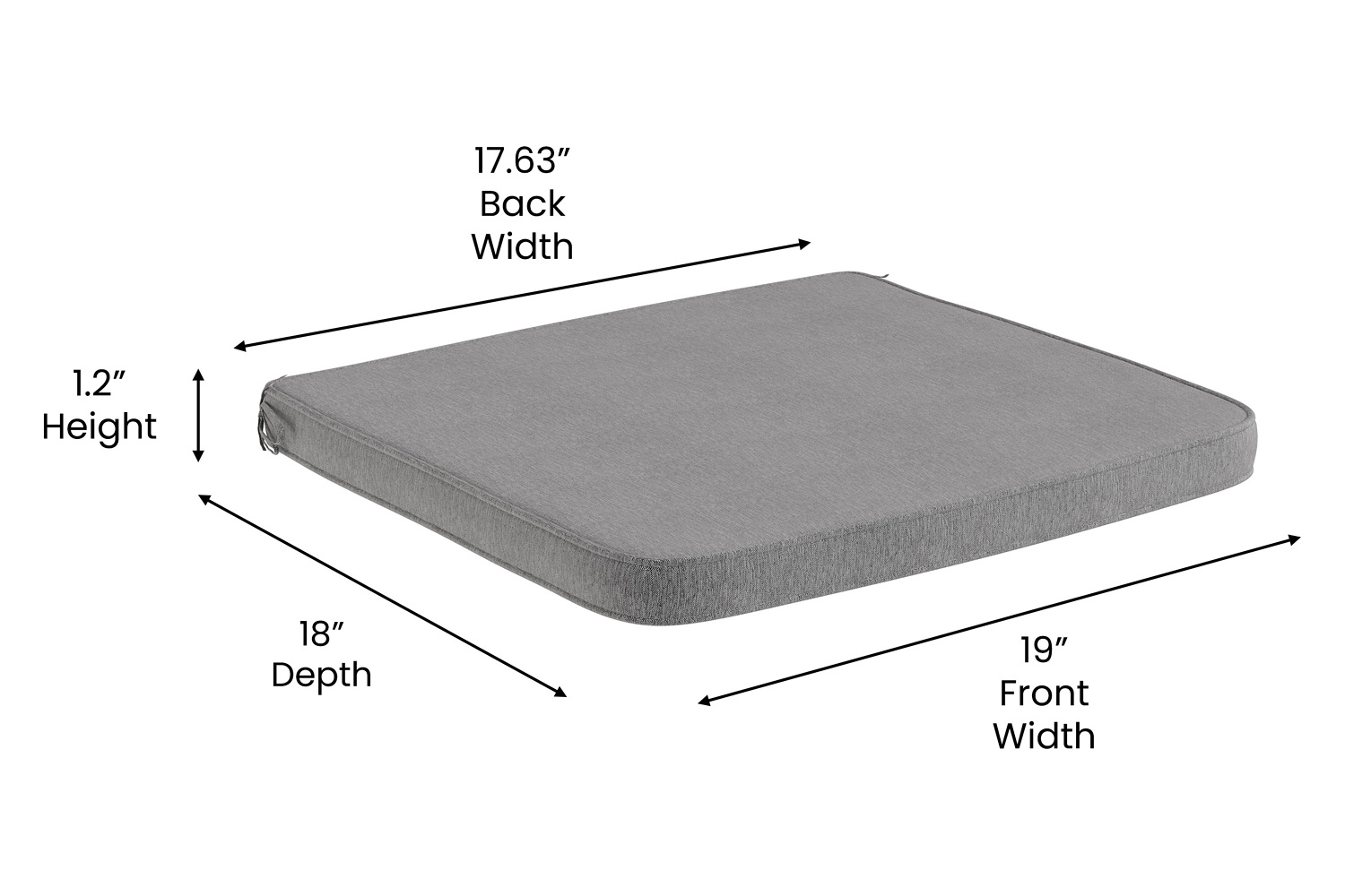 BLNK McIntosh Outdoor Patio Chair Cushion Set of 2 - Gray