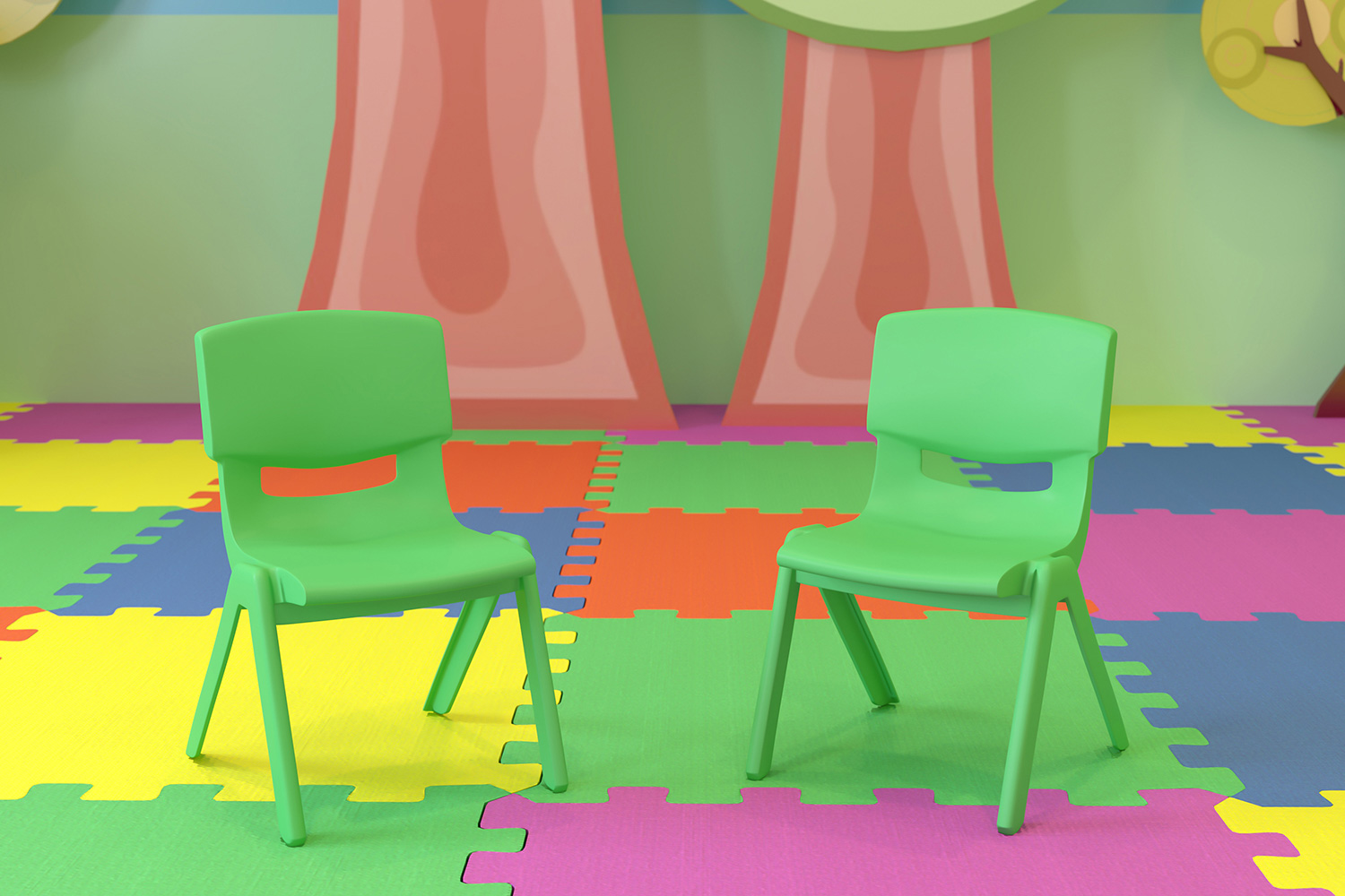 BLNK - Whitney Plastic Stackable School Chair 2 Pack