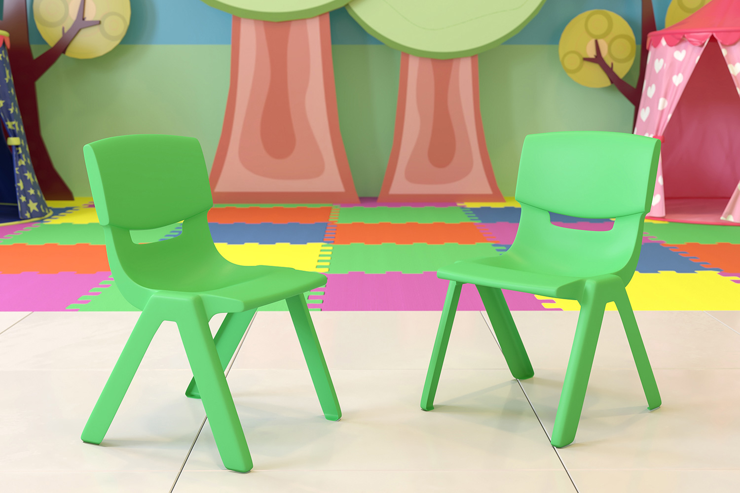 BLNK - Whitney Plastic Stackable School Chair 2 Pack