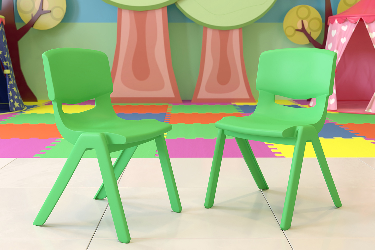 BLNK - Whitney Plastic Stackable School Chair 2 Pack