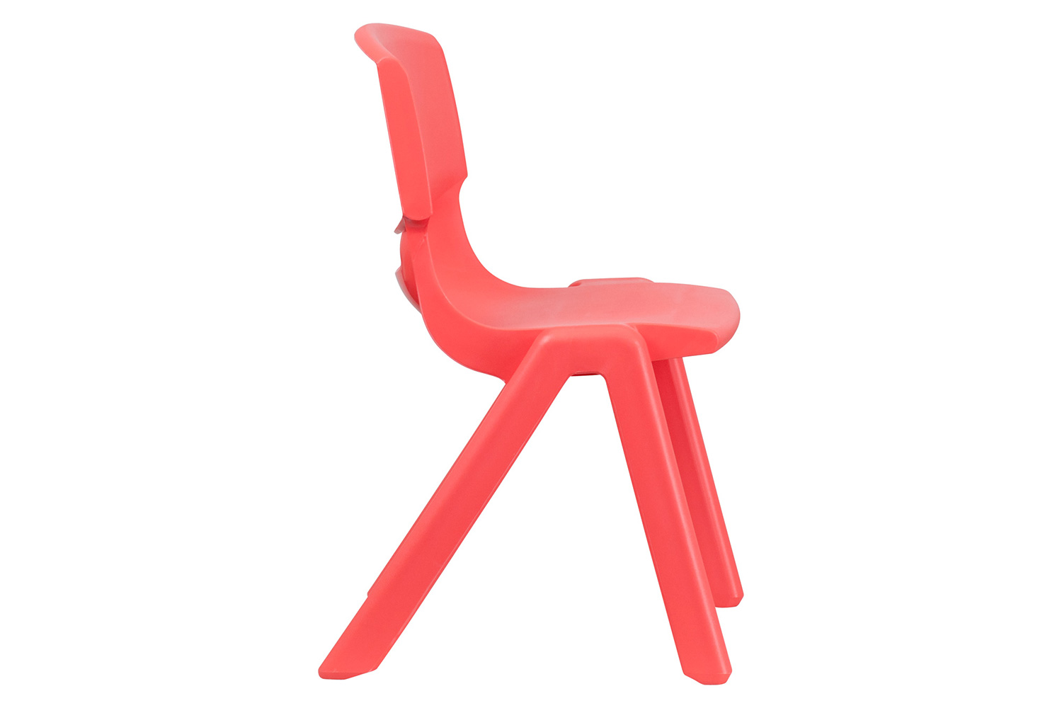 BLNK Whitney Plastic Stackable School Chair 2 Pack - Red, 15.5"H Seat