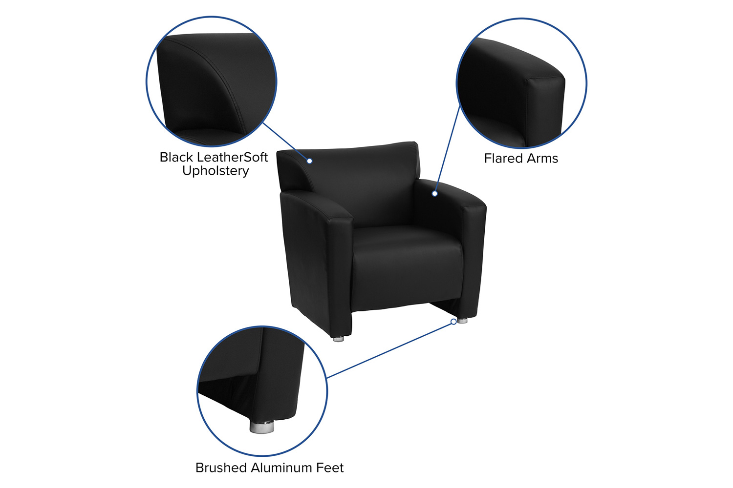 BLNK HERCULES Majesty Series LeatherSoft Chair - Black