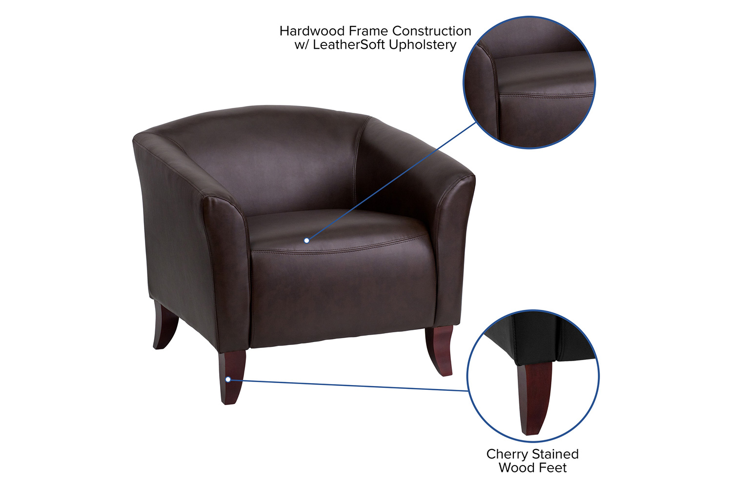 BLNK HERCULES Majesty Series LeatherSoft Chair - Brown
