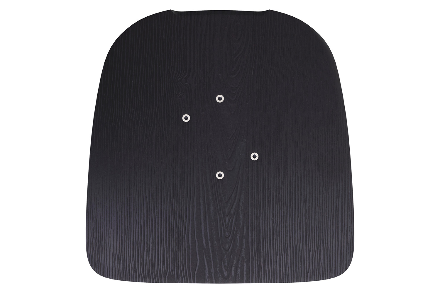 BLNK Perry Poly Resin Wood Seat with Rounded Edges for Colorful Metal Chairs and Stools Set of 4 - Black