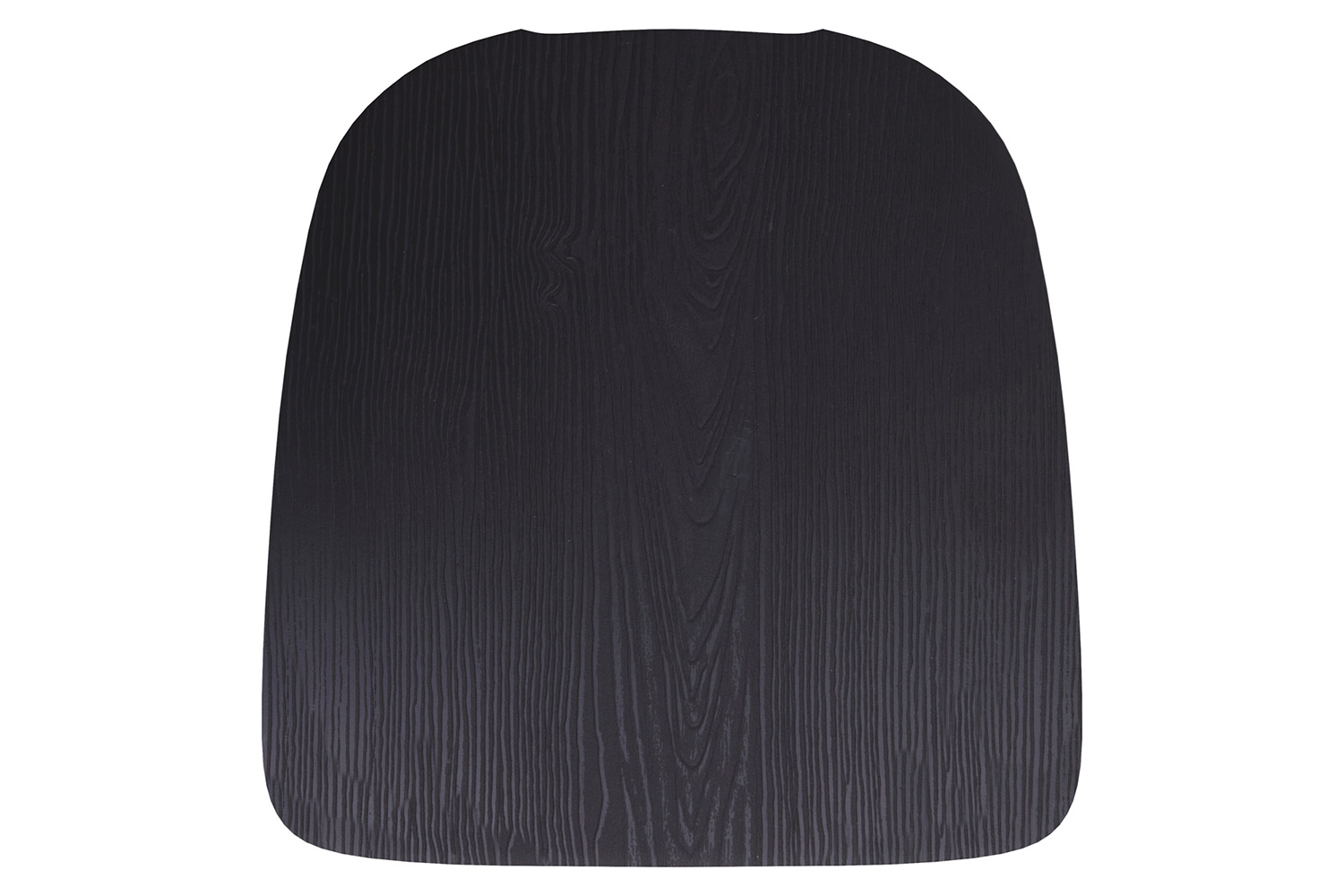 BLNK Perry Poly Resin Wood Seat with Rounded Edges for Colorful Metal Chairs and Stools Set of 4 - Black