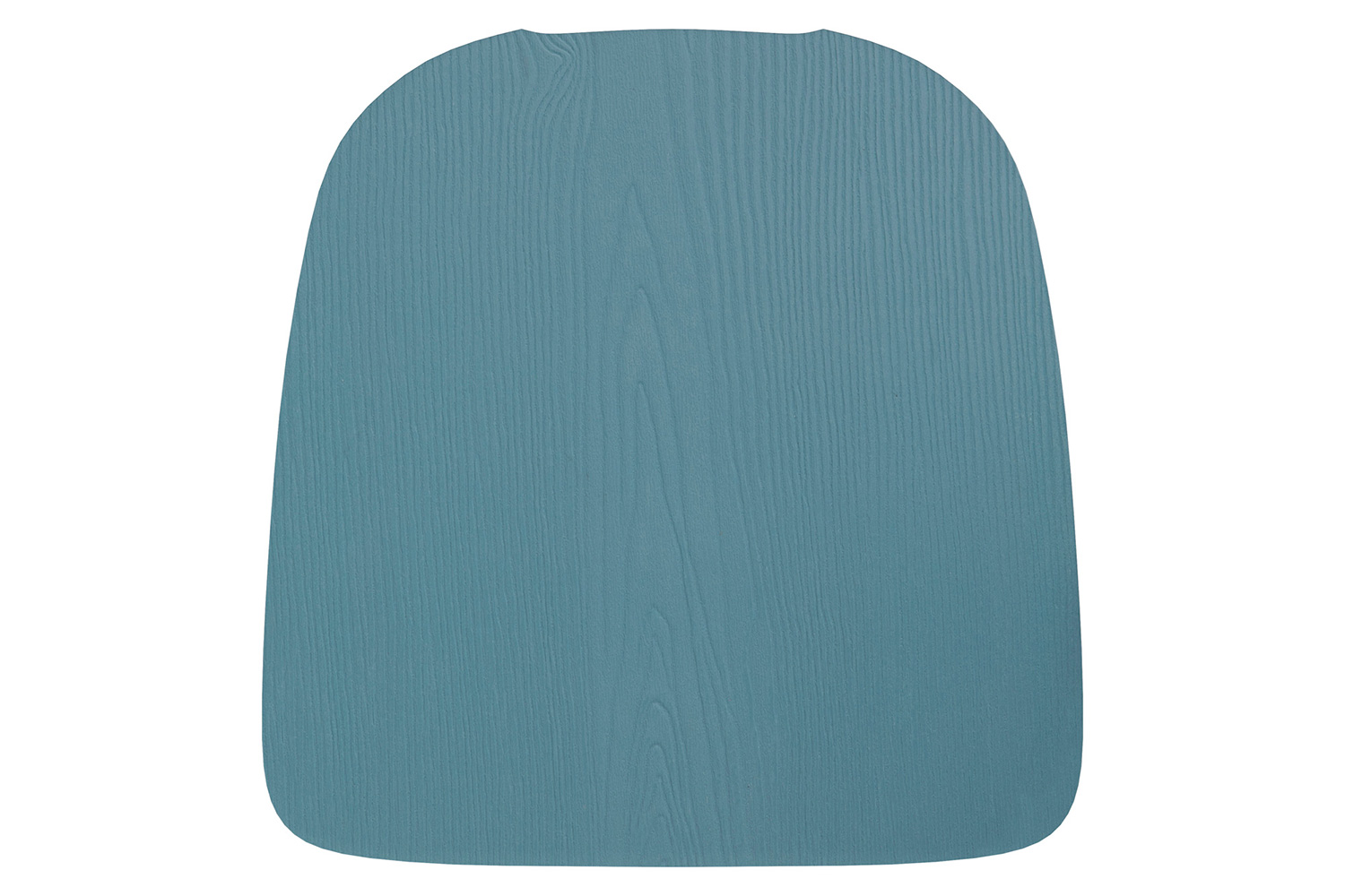 BLNK Perry Poly Resin Wood Seat with Rounded Edges for Colorful Metal Chairs and Stools Set of 4 - Teal/Blue