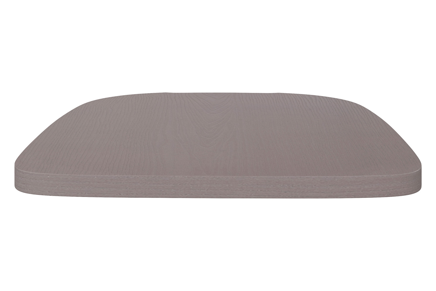 BLNK Perry Poly Resin Wood Seat with Rounded Edges for Colorful Metal Chairs and Stools Set of 4 - Gray