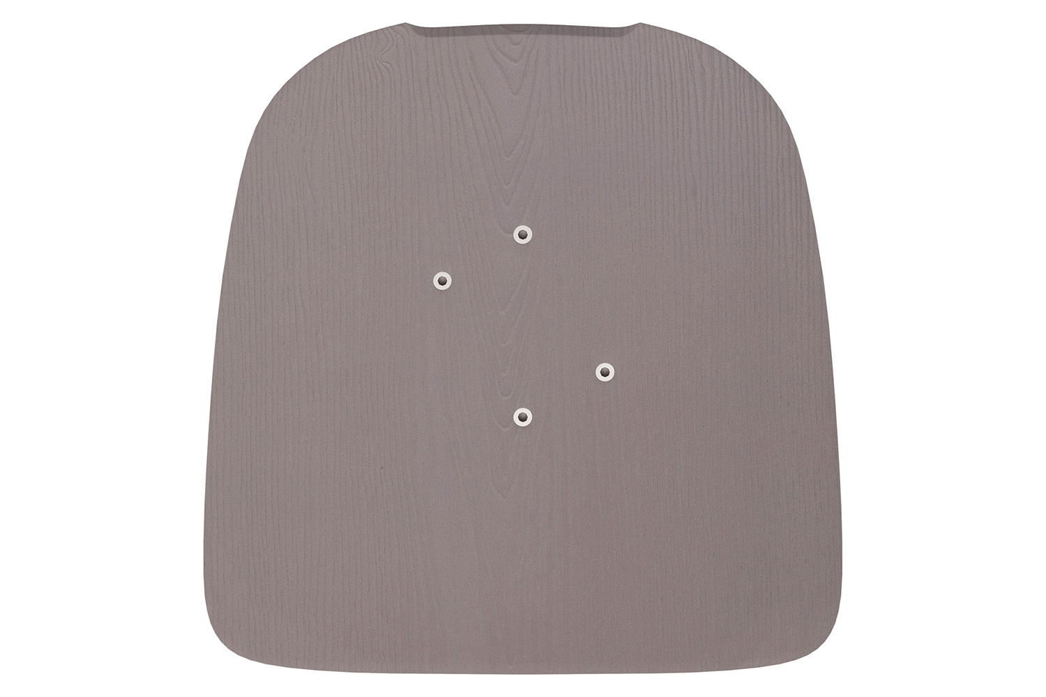 BLNK Perry Poly Resin Wood Seat with Rounded Edges for Colorful Metal Chairs and Stools Set of 4 - Gray