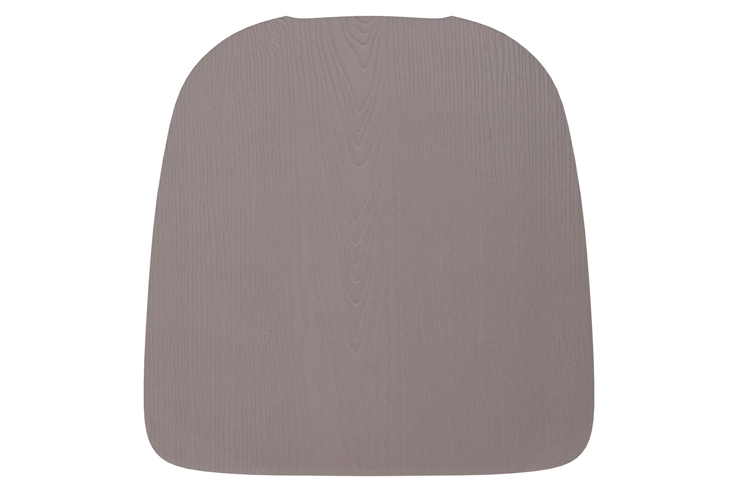 BLNK Perry Poly Resin Wood Seat with Rounded Edges for Colorful Metal Chairs and Stools Set of 4 - Gray