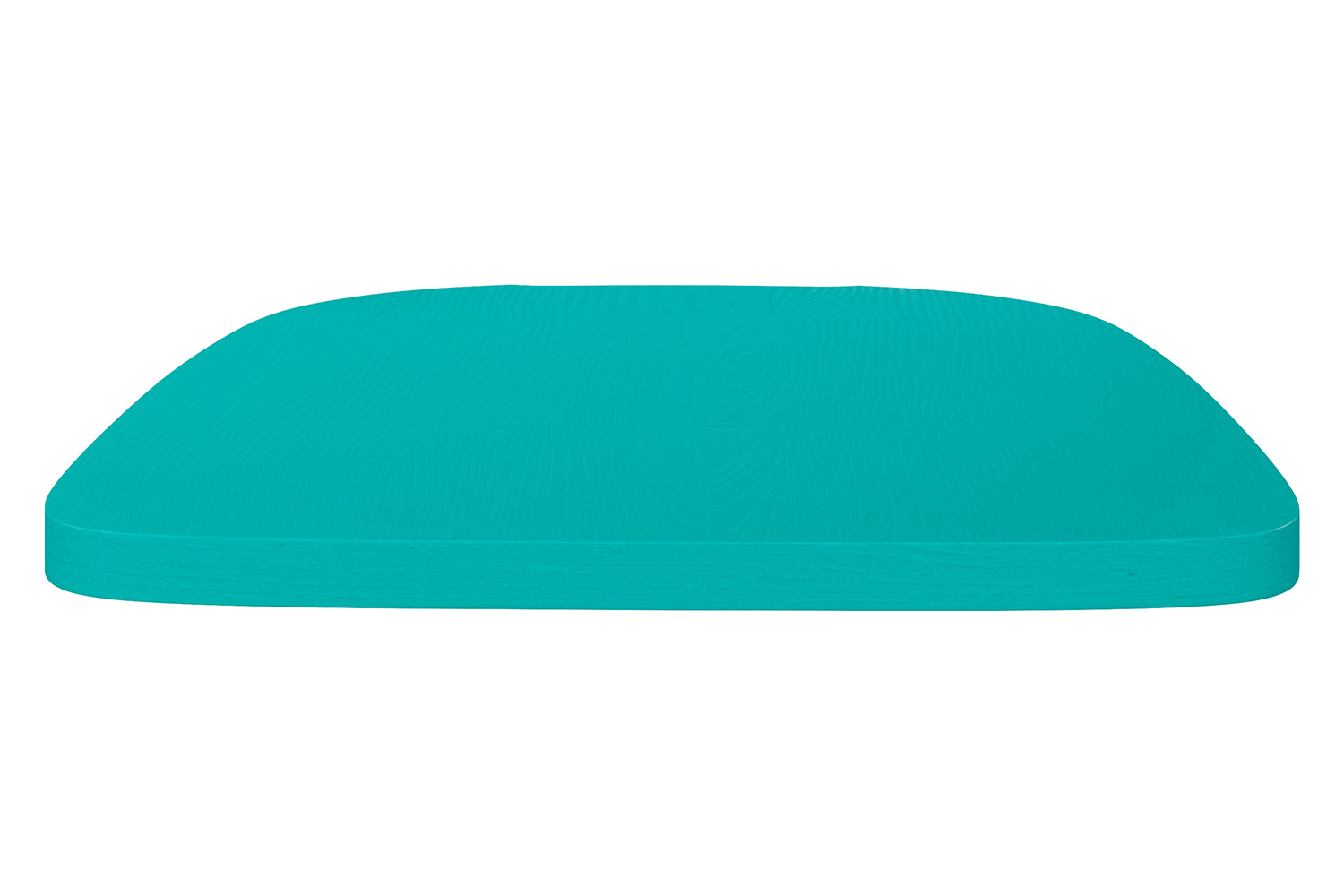 BLNK Perry Poly Resin Wood Seat with Rounded Edges for Colorful Metal Chairs and Stools Set of 4 - Mint