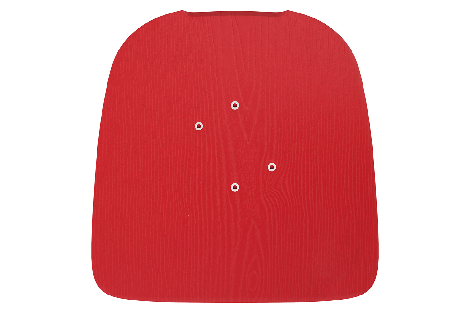 BLNK Perry Poly Resin Wood Seat with Rounded Edges for Colorful Metal Chairs and Stools Set of 4 - Red