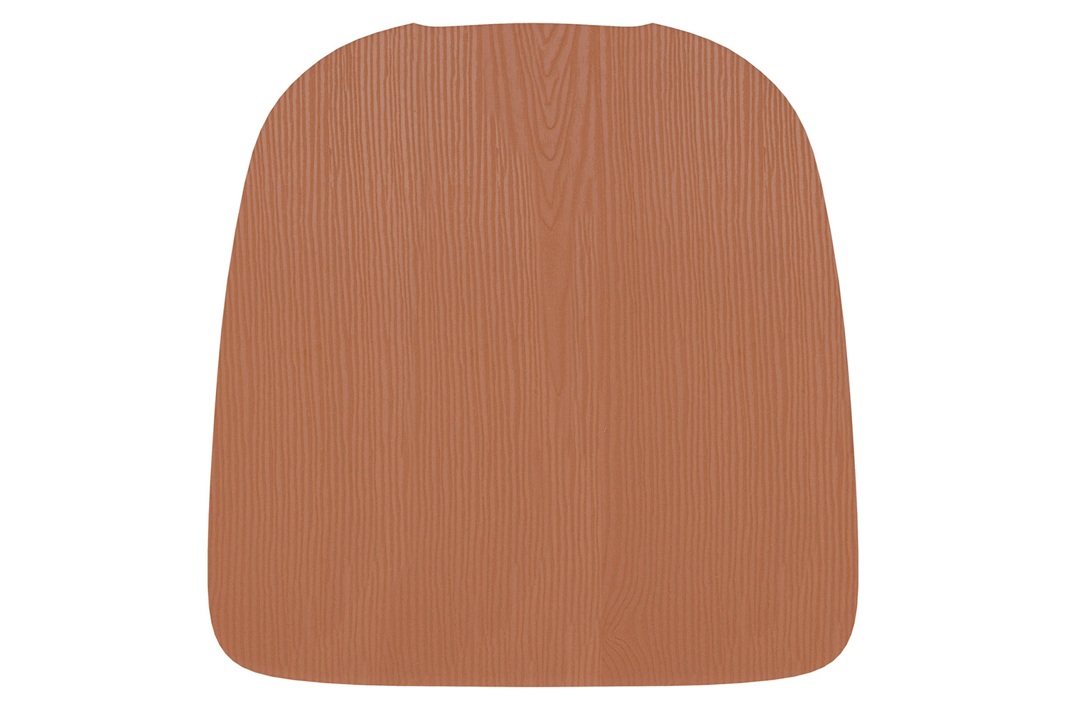 BLNK Perry Poly Resin Wood Seat with Rounded Edges for Colorful Metal Chairs and Stools Set of 4 - Teak