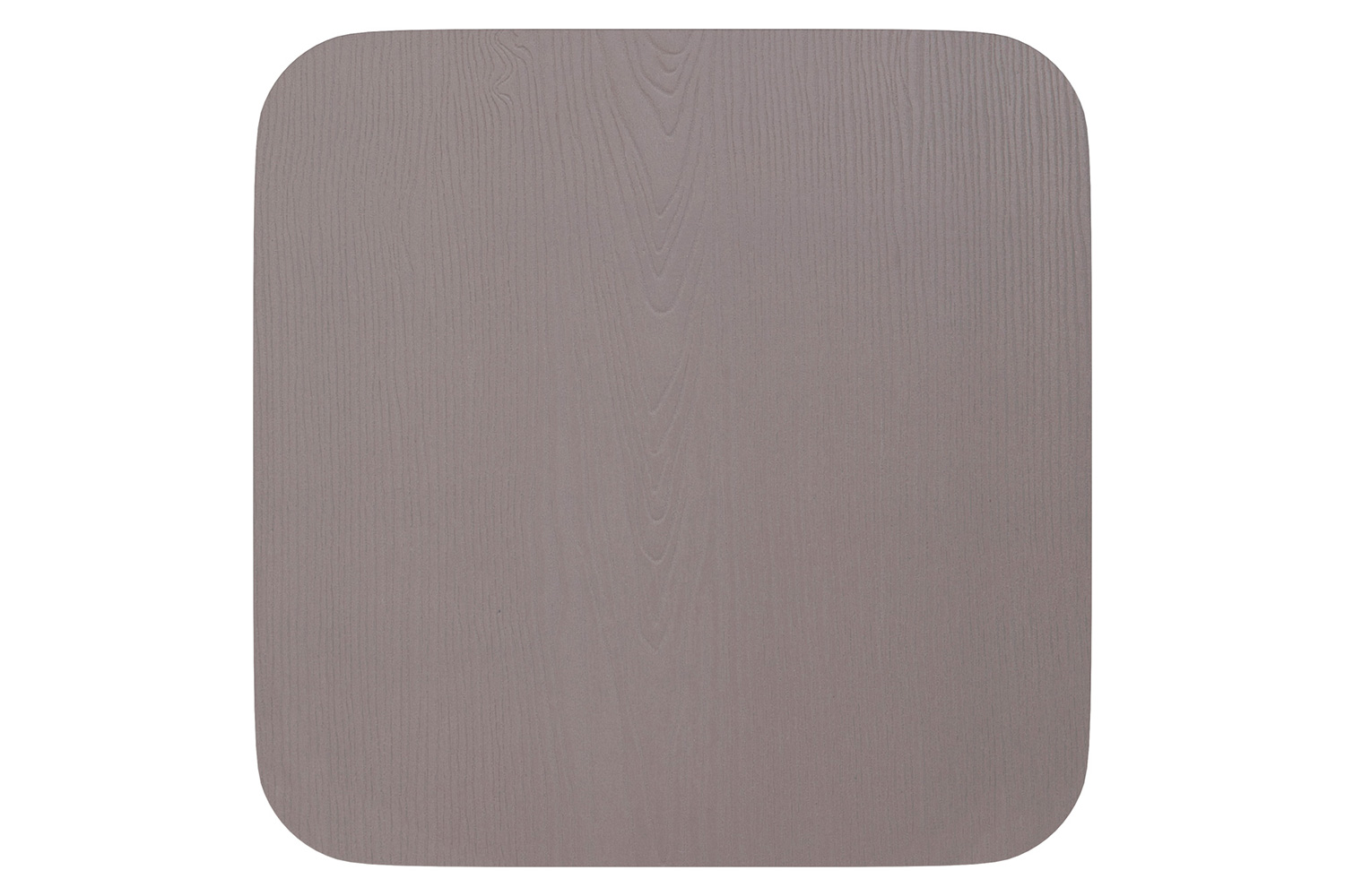 BLNK Perry Square Poly Resin Wood Seat with Rounded Edges for Colorful Metal Bar Stools - Gray