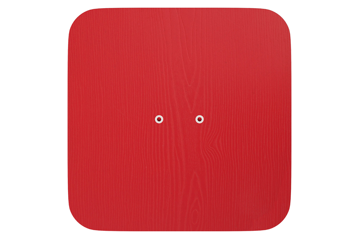 BLNK Perry Square Poly Resin Wood Seat with Rounded Edges for Colorful Metal Bar Stools - Red