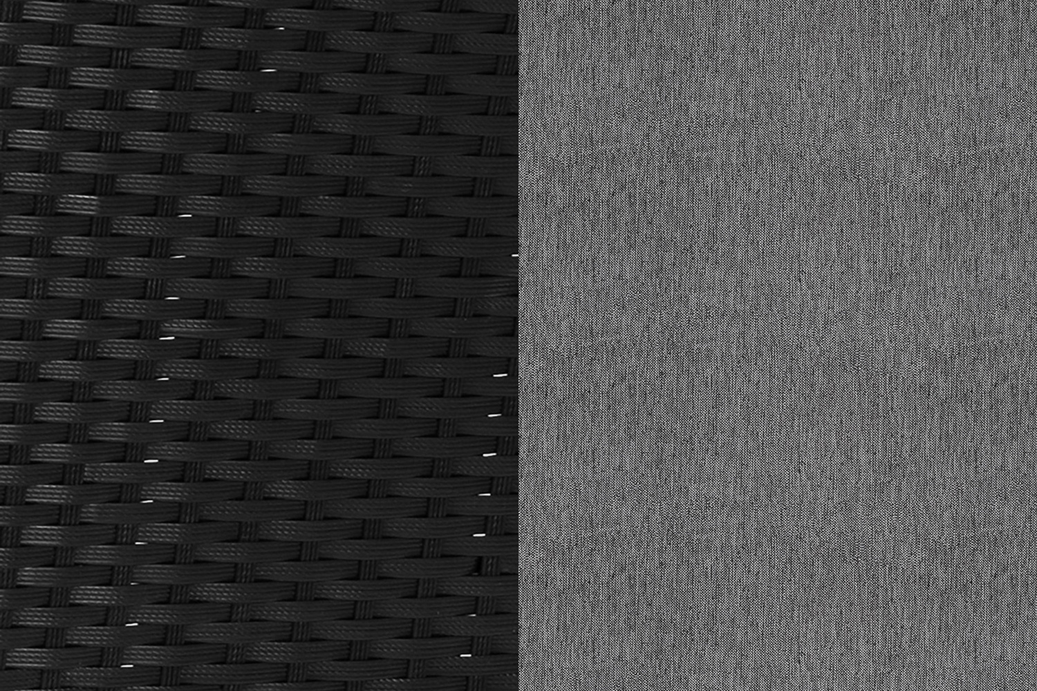 BLNK - Maxim Stackable Indoor-Outdoor Wicker Dining Chairs with Gray Seat Cushions Set of 4