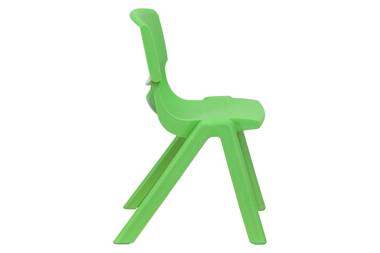 BLNK Whitney Plastic Stackable School Chair 4 Pack - Green, 12"H Seat