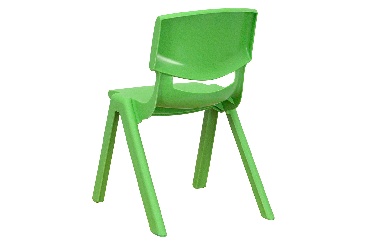 BLNK Whitney Plastic Stackable School Chair 4 Pack - Green, 12"H Seat