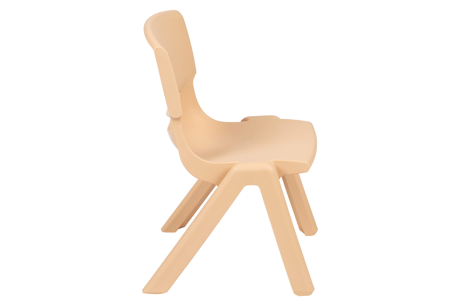 BLNK Whitney Plastic Stackable School Chair 4 Pack - Natural, 12"H Seat