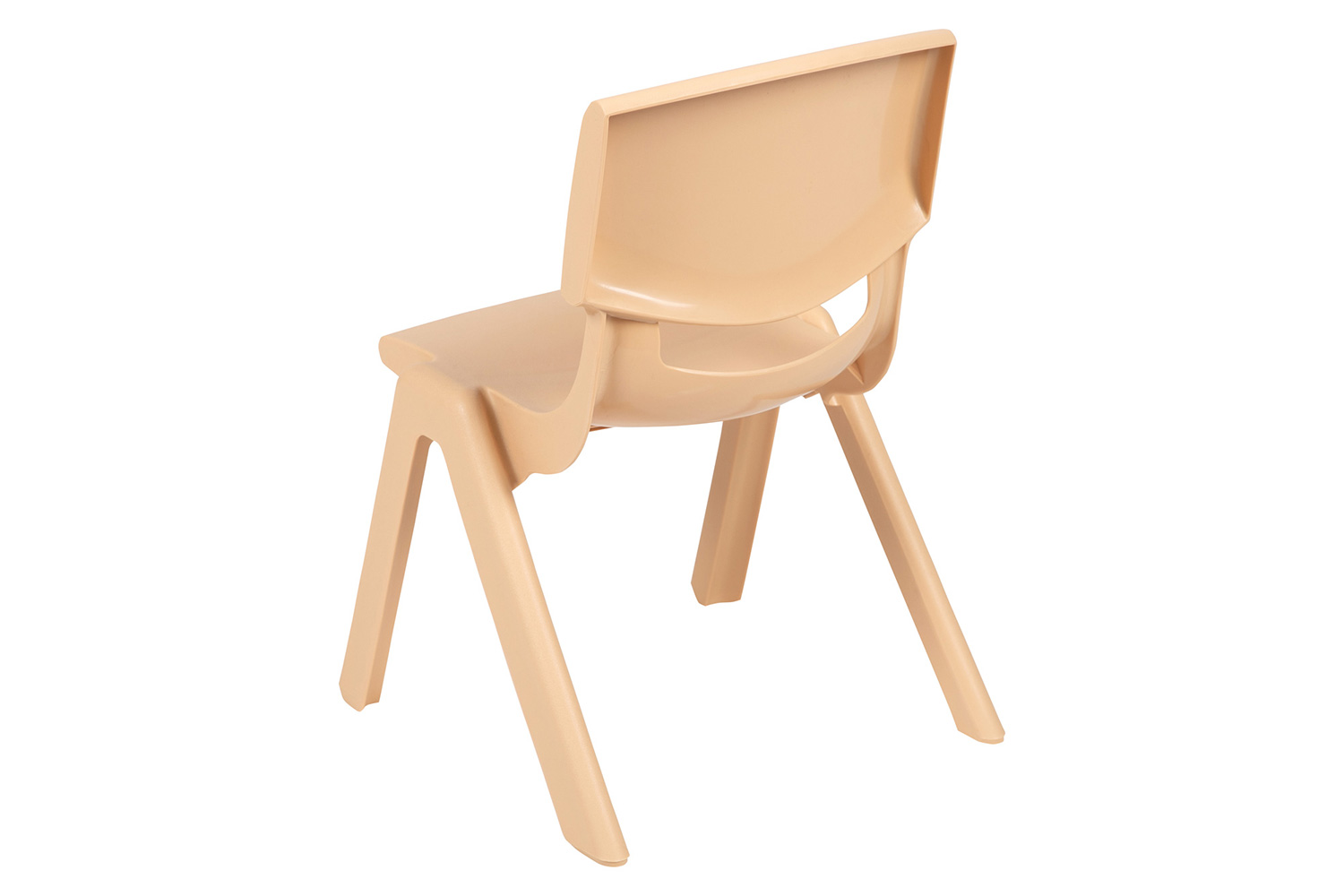 BLNK Whitney Plastic Stackable School Chair 4 Pack - Natural, 12"H Seat