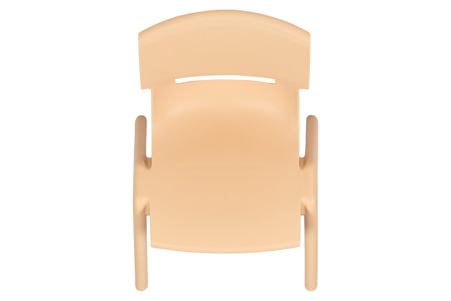 BLNK Whitney Plastic Stackable School Chair 4 Pack - Natural, 12"H Seat