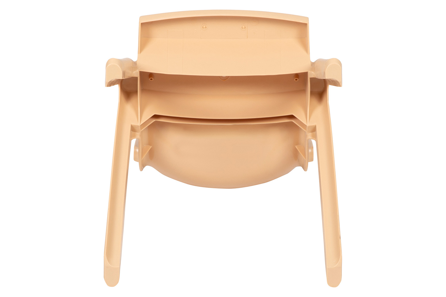 BLNK Whitney Plastic Stackable School Chair 4 Pack - Natural, 12"H Seat