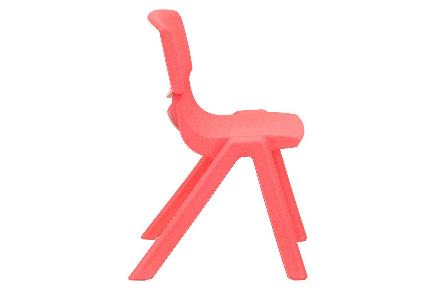 BLNK Whitney Plastic Stackable School Chair 4 Pack - Red, 12"H Seat