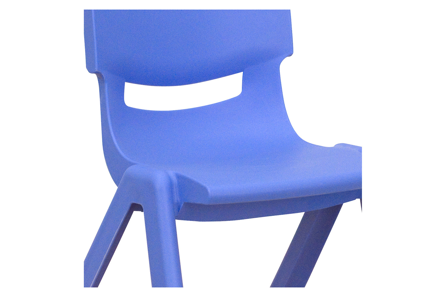 BLNK Whitney Plastic Stackable School Chair 4 Pack - Blue, 10.5"H Seat