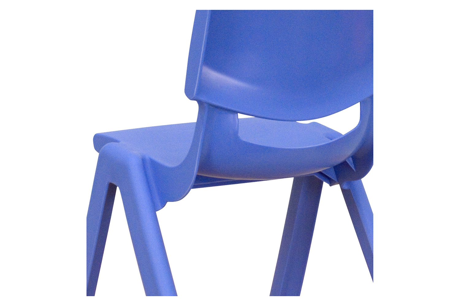 BLNK Whitney Plastic Stackable School Chair 4 Pack - Blue, 10.5"H Seat