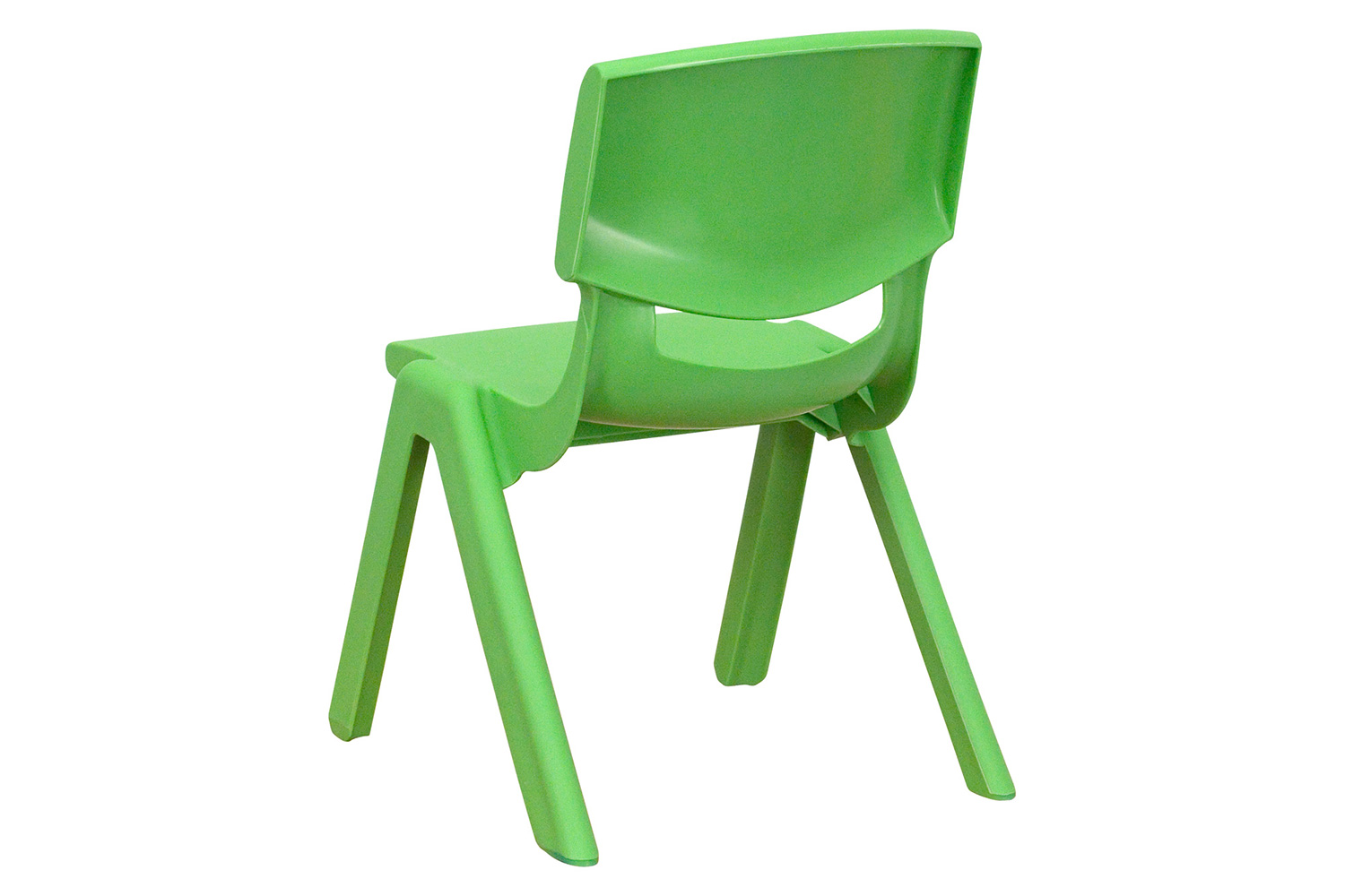 BLNK Whitney Plastic Stackable School Chair 4 Pack - Green, 10.5"H Seat