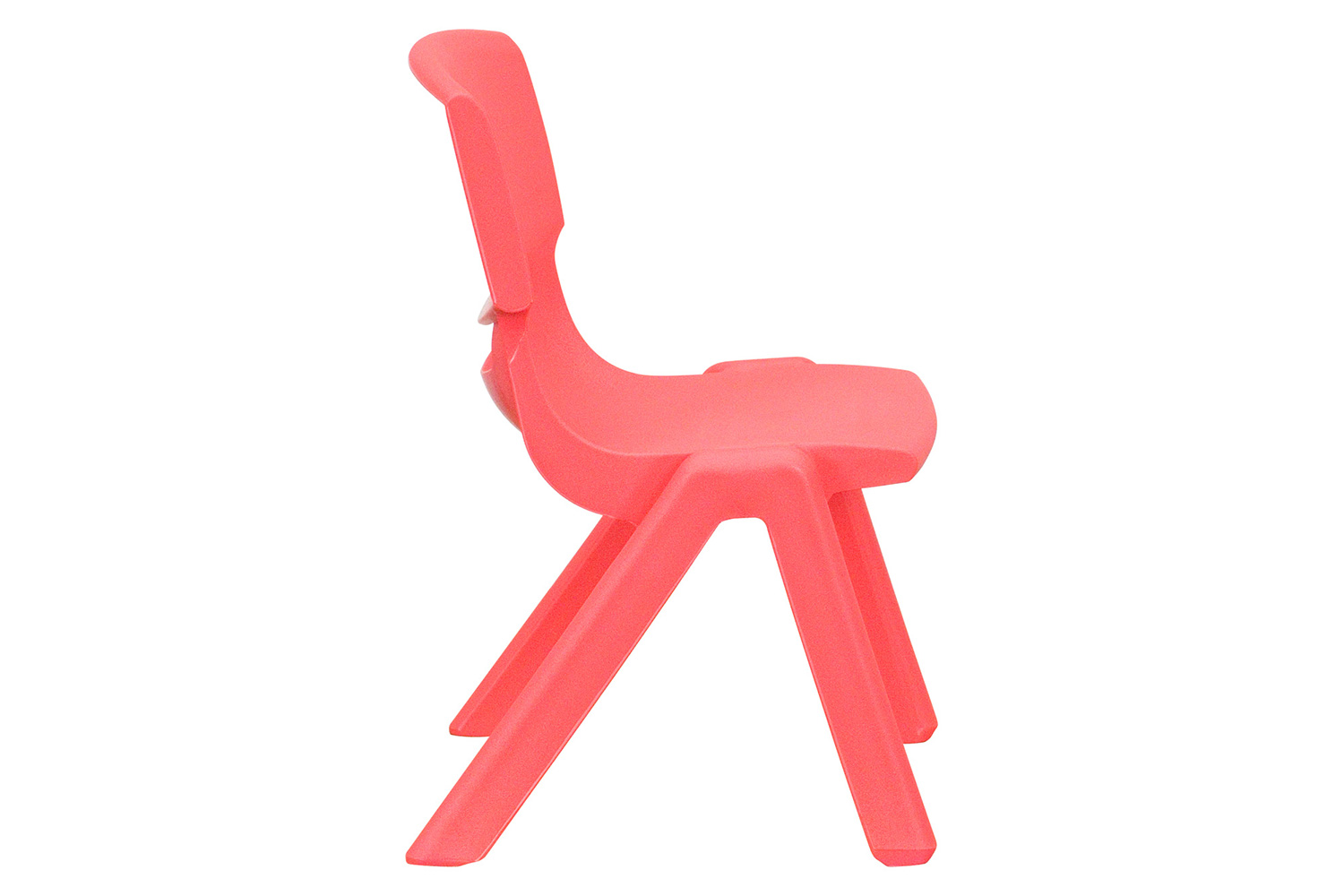 BLNK Whitney Plastic Stackable School Chair 4 Pack - Red, 10.5"H Seat