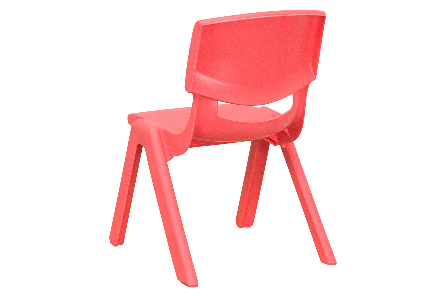 BLNK Whitney Plastic Stackable School Chair 4 Pack - Red, 10.5"H Seat