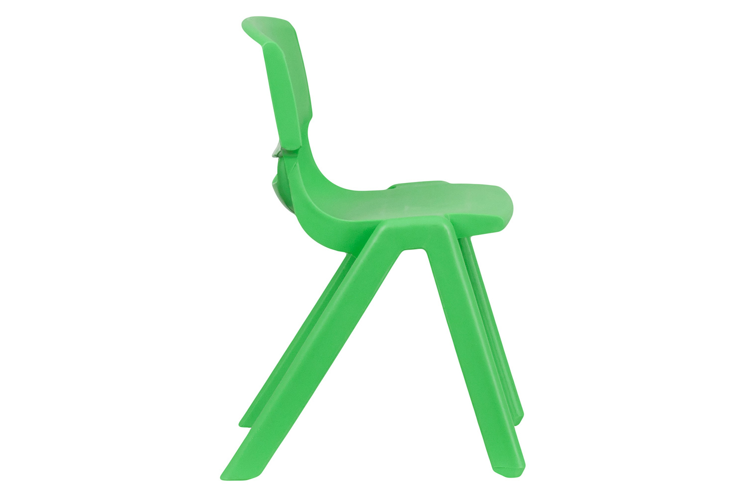 BLNK Whitney Plastic Stackable School Chair 4 Pack - Green, 13.25"H Seat