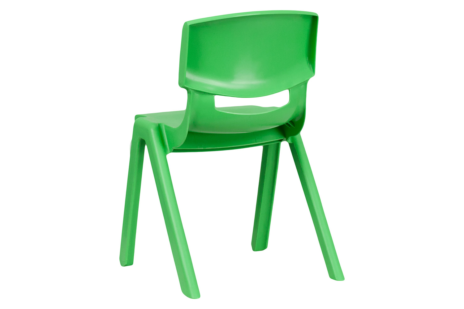 BLNK Whitney Plastic Stackable School Chair 4 Pack - Green, 13.25"H Seat